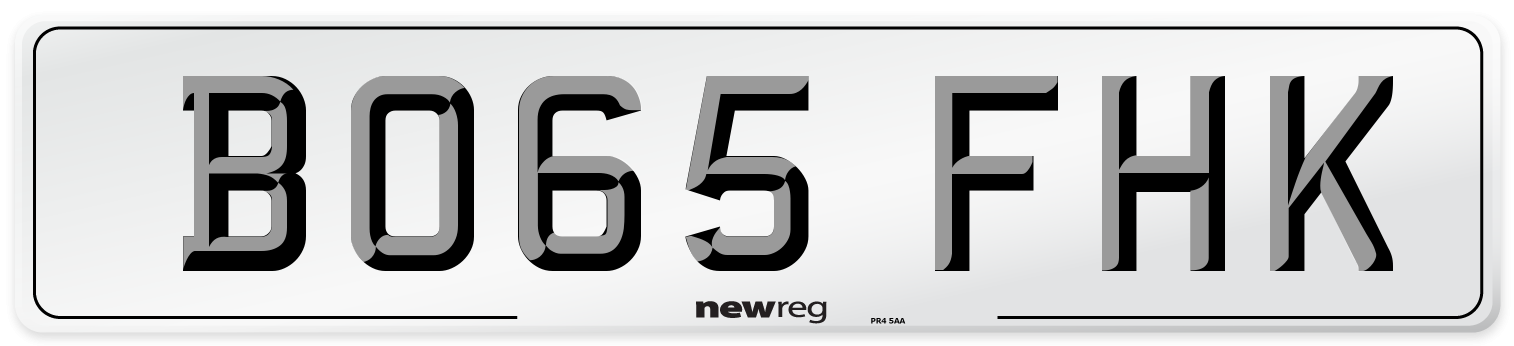 BO65 FHK Number Plate from New Reg
